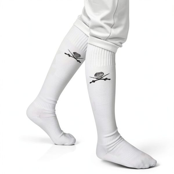Fencing Socks Glitopper White Cotton‑Poly Blend-5