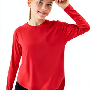 Girls Activewear T-Shirts Soft Comfortable Fabric-0