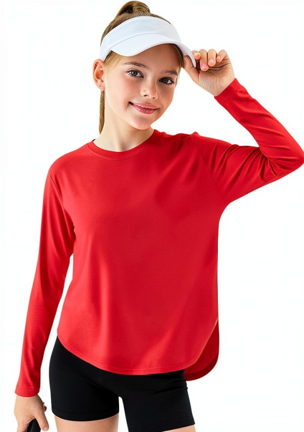 Girls Activewear T-Shirts Soft Comfortable Fabric-0