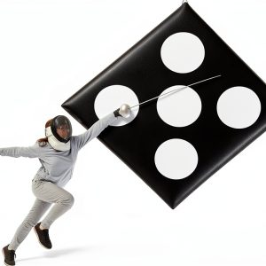 Shimeyao Fencing Target PU Leather 5 Bullseyes-0