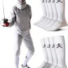 Fencing Socks Glitopper White Cotton‑Poly Blend-0