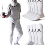 Fencing Socks Glitopper White Cotton‑Poly Blend-0