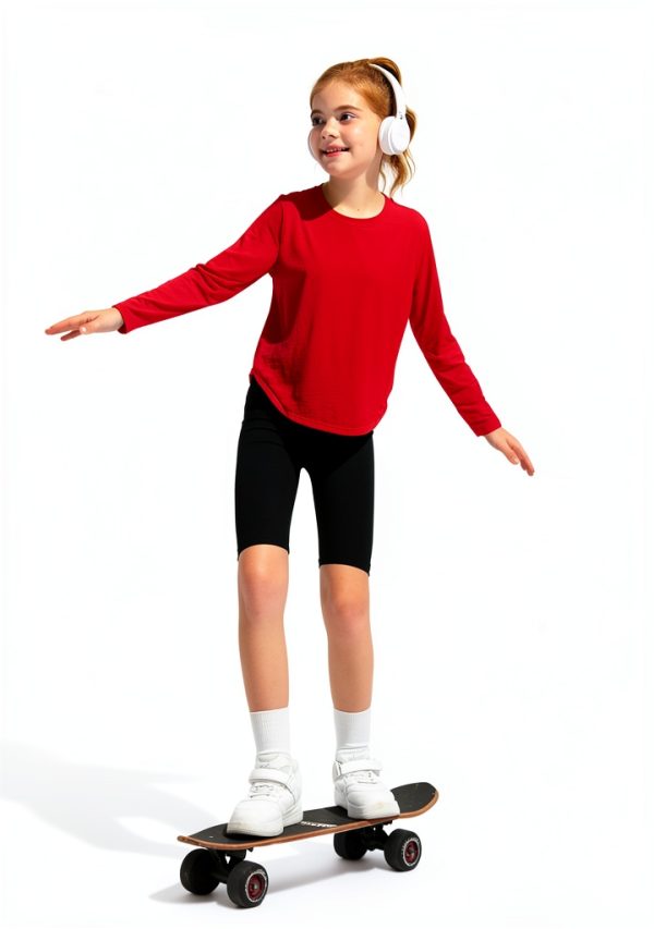 Girls Activewear T-Shirts Soft Comfortable Fabric-3