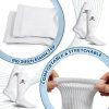Fencing Socks Glitopper White Cotton‑Poly Blend-1