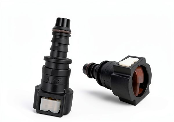 Fuel Line Quick Connector AWGUKA 2 PCS Black Straight Nylon Durable-4