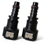 Fuel Line Quick Connector AWGUKA 2 PCS Black Straight Nylon Durable-0