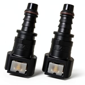 Fuel Line Quick Connector AWGUKA 2 PCS Black Straight Nylon Durable-0