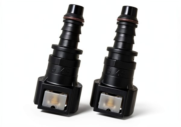 Fuel Line Quick Connector AWGUKA 2 PCS Black Straight Nylon Durable-0