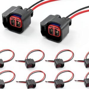 Fuel Injector Connector KUQUTIDY FTPYZLJQ01 Black 5.3in Waterproof-0