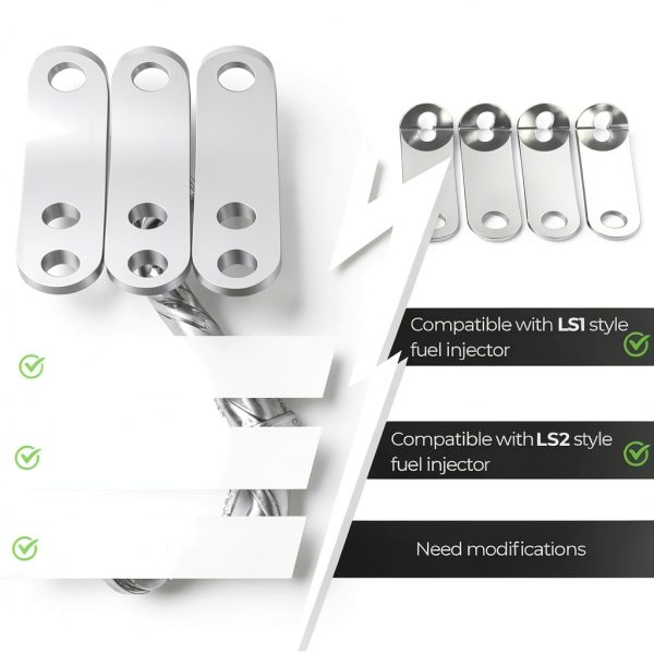 GSTP Aluminum Fuel Rail Brackets ZJ-1011-PJ-RS Double Hole LS1 LS2 LS6-3
