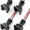 Rebvugr Fuel Injector Connector 4PCS Plug and Play ECU Adapter-0