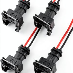 Rebvugr Fuel Injector Connector 4PCS Plug and Play ECU Adapter-0
