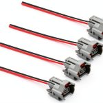Fuel Injector Connector HiSport HSFICC-810-4 6.69‑Inch Copper Set-0
