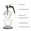 6.8oz Honey Dispenser - 6" no drip Honey Dispenser Glass - with No-Drip Valve and Stand Base-5