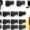 20 Pcs Coffee Syrup Pump Tip Covers Black Silicone Pourer Caps Dispensing Pumps Fits Syrup Pump Dispenser Oil Liquor Bottles, Preserve Freshness, Prevent Drips, Flavored Coffee Syrups Tip Cover-0