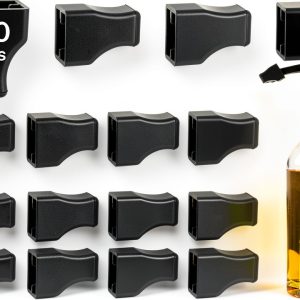 20 Pcs Coffee Syrup Pump Tip Covers Black Silicone Pourer Caps Dispensing Pumps Fits Syrup Pump Dispenser Oil Liquor Bottles, Preserve Freshness, Prevent Drips, Flavored Coffee Syrups Tip Cover-0