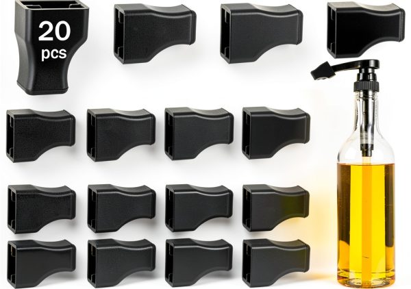 20 Pcs Coffee Syrup Pump Tip Covers Black Silicone Pourer Caps Dispensing Pumps Fits Syrup Pump Dispenser Oil Liquor Bottles, Preserve Freshness, Prevent Drips, Flavored Coffee Syrups Tip Cover-0