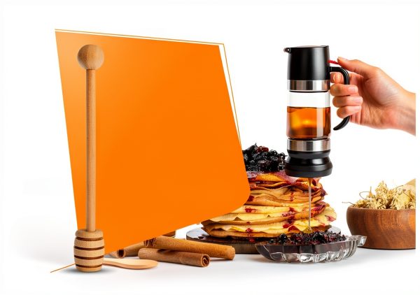 Glass Honey Dispenser with Wood Dipper Stick - No Drip Bottom Spout, Easy Pouring for Kitchen Convenience. Multipurpose for Syrup & Salad Dressing. Luxury Case for Gift & Storage-4