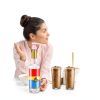 Patelai Coffee Syrup Pump Set 14 Pcs for 750ml Bottles Pink Dispenser-3