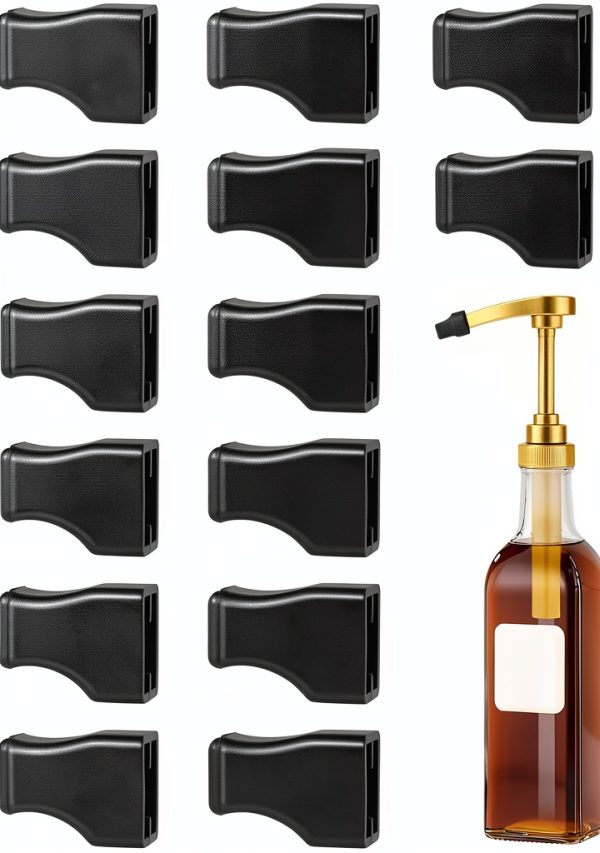 SHENLIU 20Pcs Syrup Pump Caps, Coffee Syrup Pump Covers, Syrups Pumps Covers Black Rubber Caps Portable, Coffee Syrups Dispenser Bottle Pumps For Flavored Fit Pour Dispenser, Oil Liquor Bottle-0