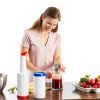 6-Piece Professional Bar Juice Pour Bottles Set - 0.9 Quart Juice Pourers for Bartending, Store and Pour Containers for Bar with Leakproof Spouts (Multicolor, 3.7x13 Inch, PP Plastic)-3
