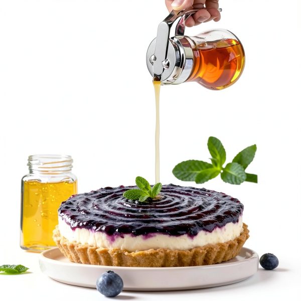 20 Pcs Syrup Dispensers with Retracting Spout 6 oz Syrup Glass Bottle, Coffee Container Jar Pot for Maple Chocolate Sugar-5