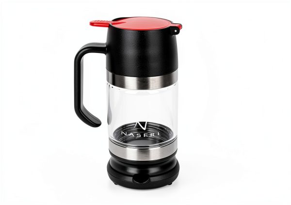 Glass Honey Dispenser with Wood Dipper Stick - No Drip Bottom Spout, Easy Pouring for Kitchen Convenience. Multipurpose for Syrup & Salad Dressing. Luxury Case for Gift & Storage-2