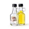 30 Pcs Supply Glass Maple Syrup Bottles 1.7 oz Black Plastic | Loop Handle, Glass Syrup Bottles with Loop Handle Tamper Evident Lids for Milk Juice Sauce-5
