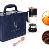 Glass Honey Dispenser with Wood Dipper Stick - No Drip Bottom Spout, Easy Pouring for Kitchen Convenience. Multipurpose for Syrup & Salad Dressing. Luxury Case for Gift & Storage-5