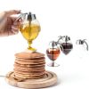 Honey Dispenser No Drip Glass 8 oz, Maple Syrup Dispenser, Honey Jar with Stand, Beautiful Honey Comb Shaped Honey Pot, Perfect Bee Decoration for Home Kitchen-4