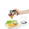 6.8oz Honey Dispenser - 6" no drip Honey Dispenser Glass - with No-Drip Valve and Stand Base-2