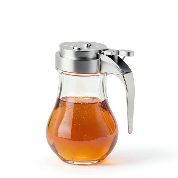 20 Pcs Syrup Dispensers with Retracting Spout 6 oz Syrup Glass Bottle, Coffee Container Jar Pot for Maple Chocolate Sugar-1