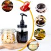 Glass Mason Syrup Bottle with Dispenser Pump 16oz Black Set GLUKIEWT-4