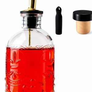 Simple Syrup Bottle 7oz Glass Coffee Dispenser by Shining Craft SC059-0
