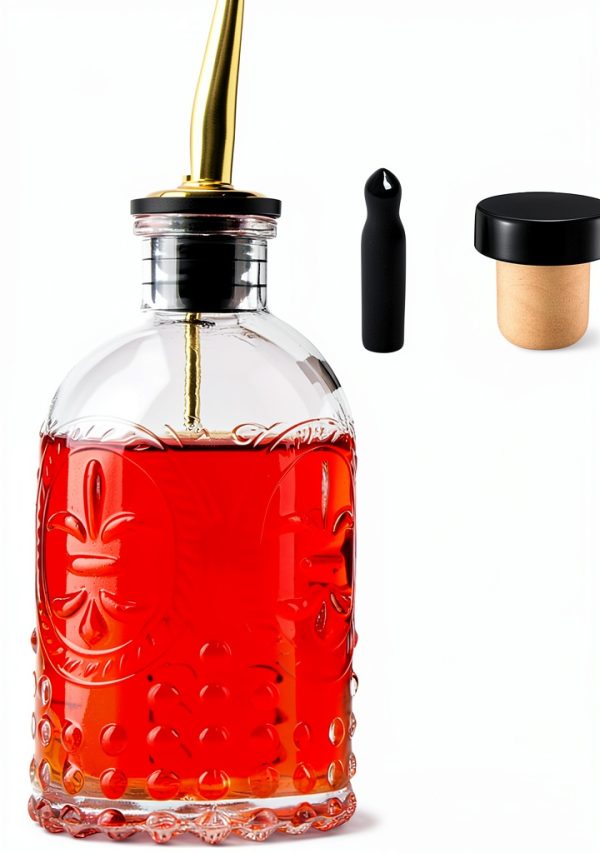 Simple Syrup Bottle 7oz Glass Coffee Dispenser by Shining Craft SC059-0