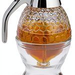 Norpro Honey Syrup Dispenser Beehive Glass with Twist Lock Lid-0
