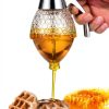 Honey Dispenser ANABIUP 8oz Clear Glass Stand No‑Drip Leak‑Proof-1