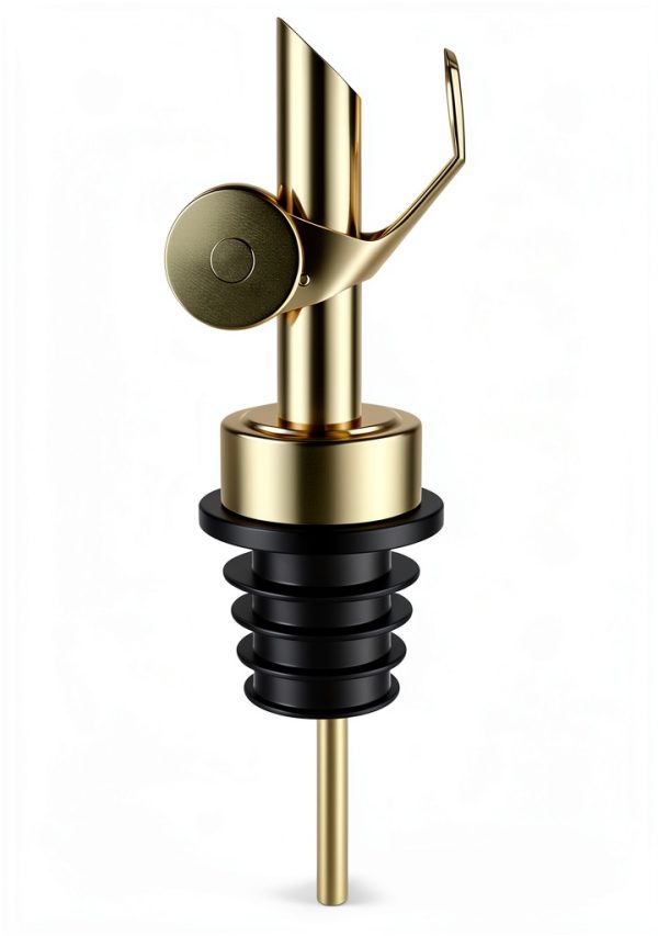 Olive Oil Dispenser Spout TERESRY Stainless Steel Weighted Pack Golden-0