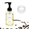 4 Pieces Coffee Syrup Dispenser Bottle 300ml PET Black Pump Bottles with Labels for Coffee Bar Organization-4