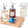16.9 oz Coffee Syrup Dispenser Set - 6 Glass Bottles with Silver-6