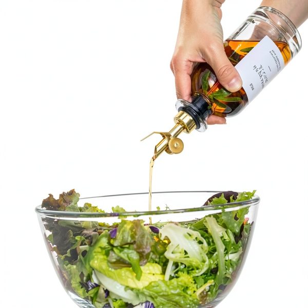 Olive Oil Dispenser Spout TERESRY Stainless Steel Weighted Pack Golden-4