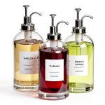 16.9 oz Coffee Syrup Dispenser Set - 6 Glass Bottles with Silver-0