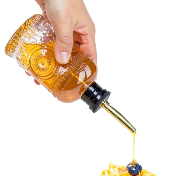 Glass Coffee Syrup Dispenser Bottles 2 Pack 7oz gegewawa Leak Proof-1