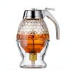 Honey Dispenser ANABIUP 8oz Clear Glass Stand No‑Drip Leak‑Proof-2