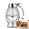 Honey Dispenser ANABIUP 8oz Clear Glass Stand No‑Drip Leak‑Proof-6