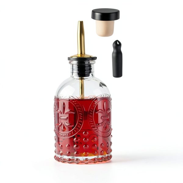 Simple Syrup Bottle 7oz Glass Coffee Dispenser by Shining Craft SC059-5