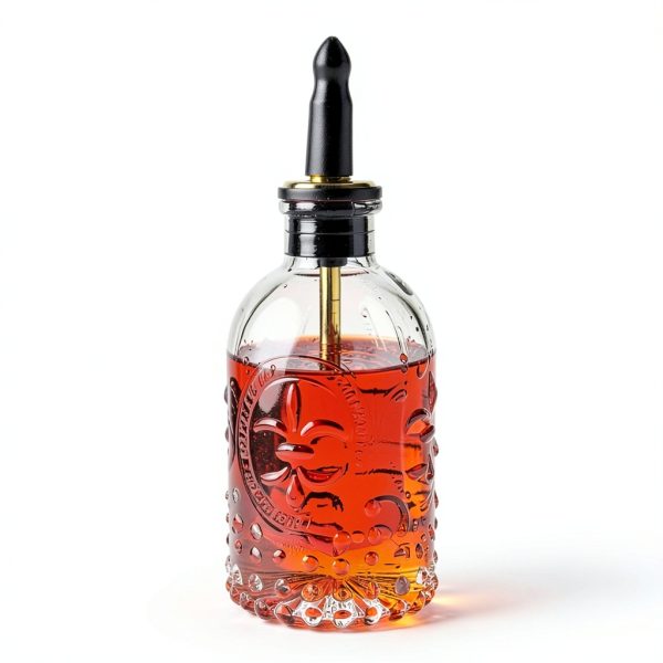 Simple Syrup Bottle 7oz Glass Coffee Dispenser by Shining Craft SC059-1