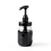 Glass Mason Syrup Bottle with Dispenser Pump 16oz Black Set GLUKIEWT-3