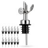 Weighted Stainless Steel Liquor Bottle Pourer 12pcs JOUTYFOR Flip-1