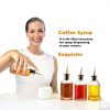 Syrup Dispenser Bottles Set, 4 Pack 7 OZ Bottles With Metal Pour Spout and Labels for Syrups, SC055 (4 Pack)-1